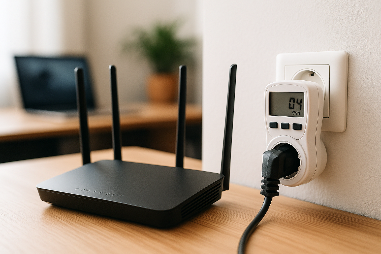 Illustration af hvor meget strøm bruger en wifi router