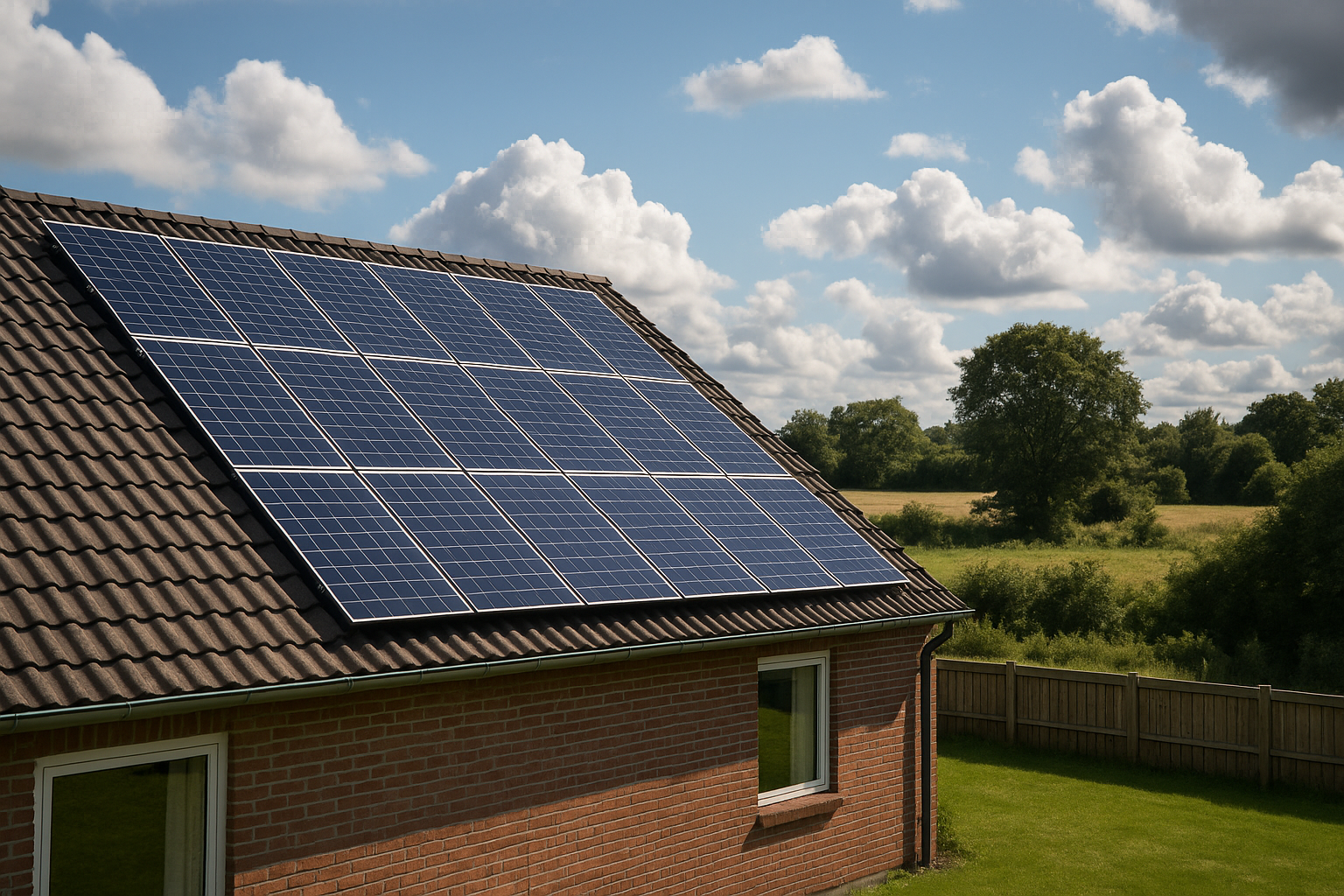 Illustration af hvor meget strøm laver et solcelleanlæg