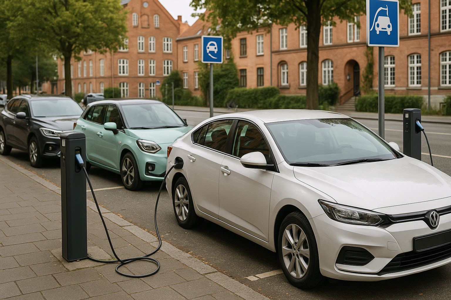 Illustration af hvor stor en andel udgjorde el- hybrid- og brintbiler af personbiler i danmark i september 2020