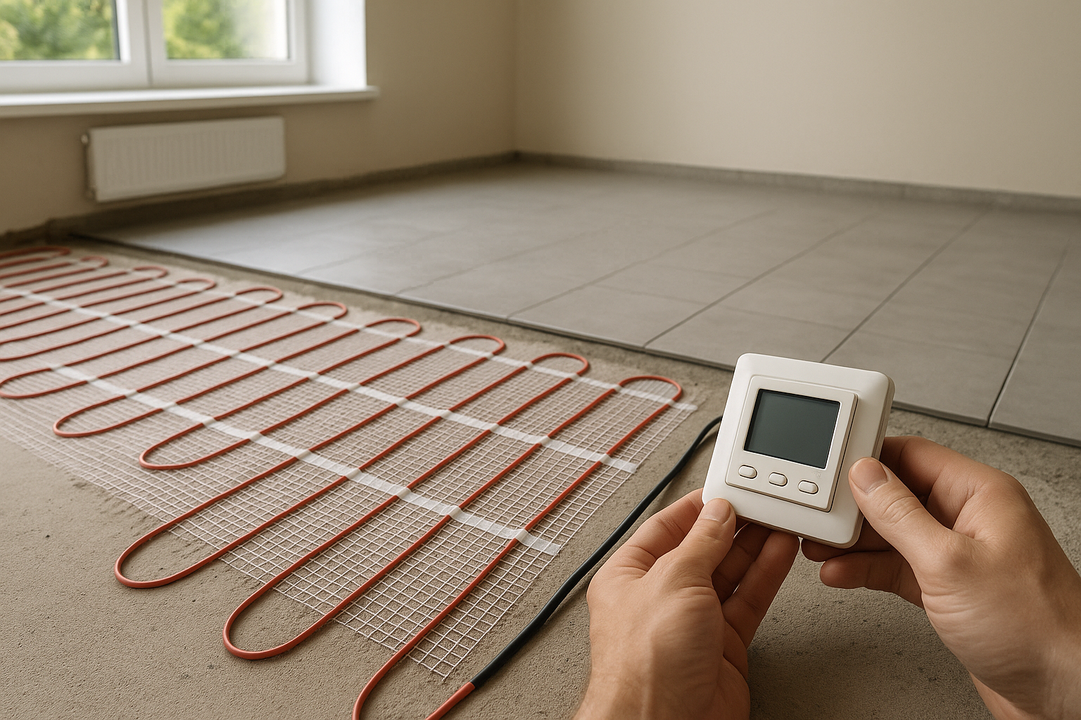 Illustration af hvordan lægger man el-gulvvarme