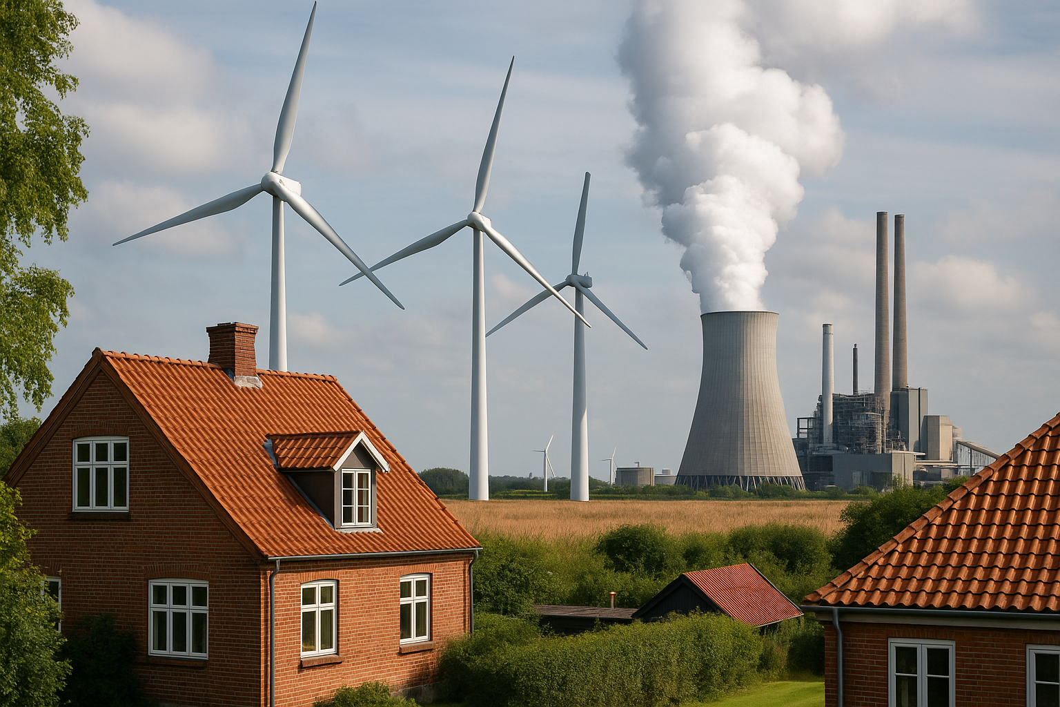 Illustration af hvordan produceres el i danmark