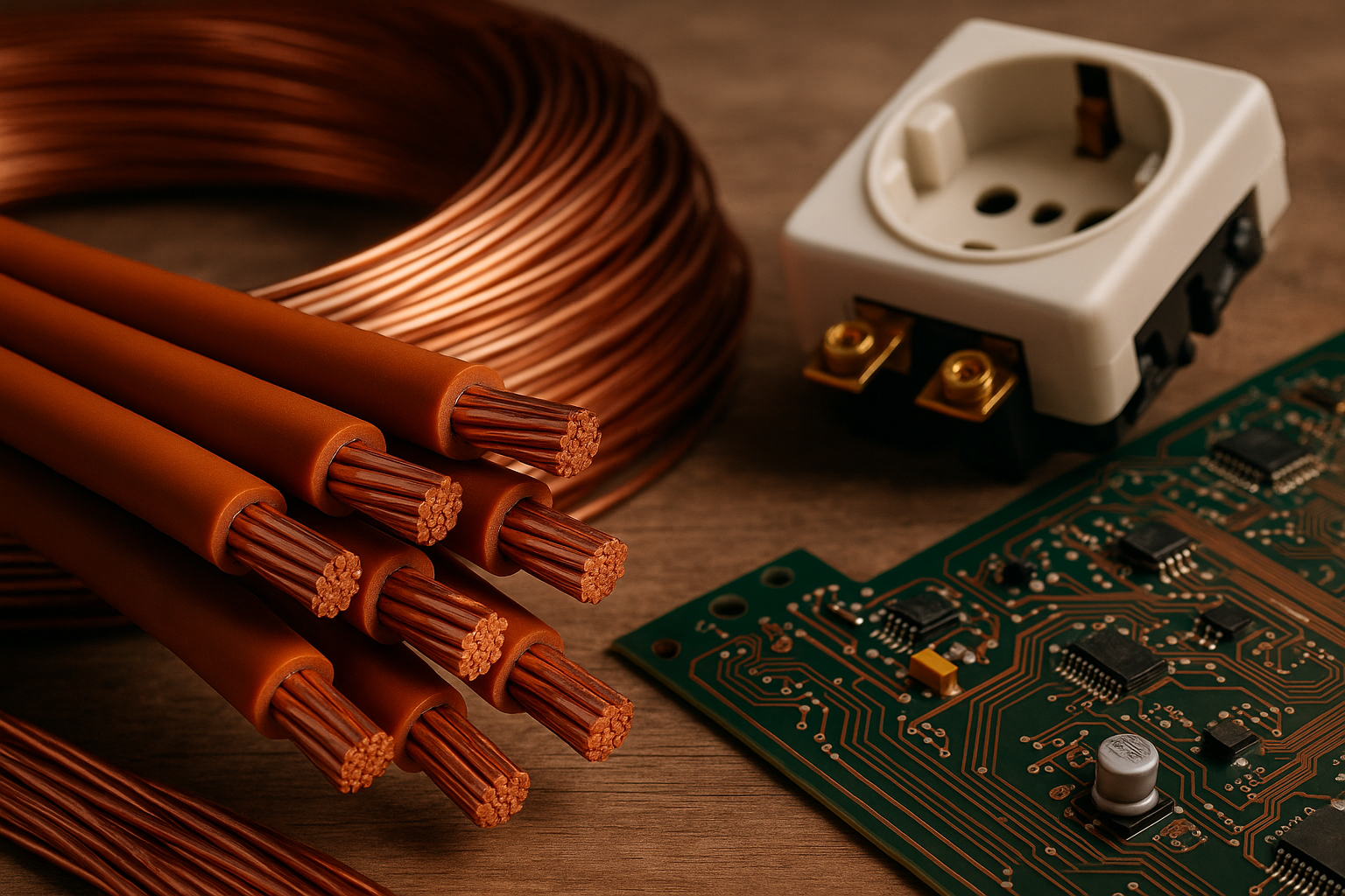 Illustration af hvorfor leder kobber strøm godt