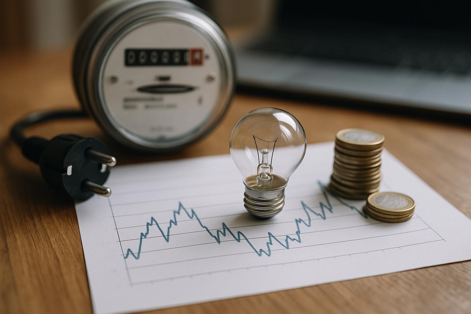 Illustration af hvad er gennemsnitsprisen på el i 2024