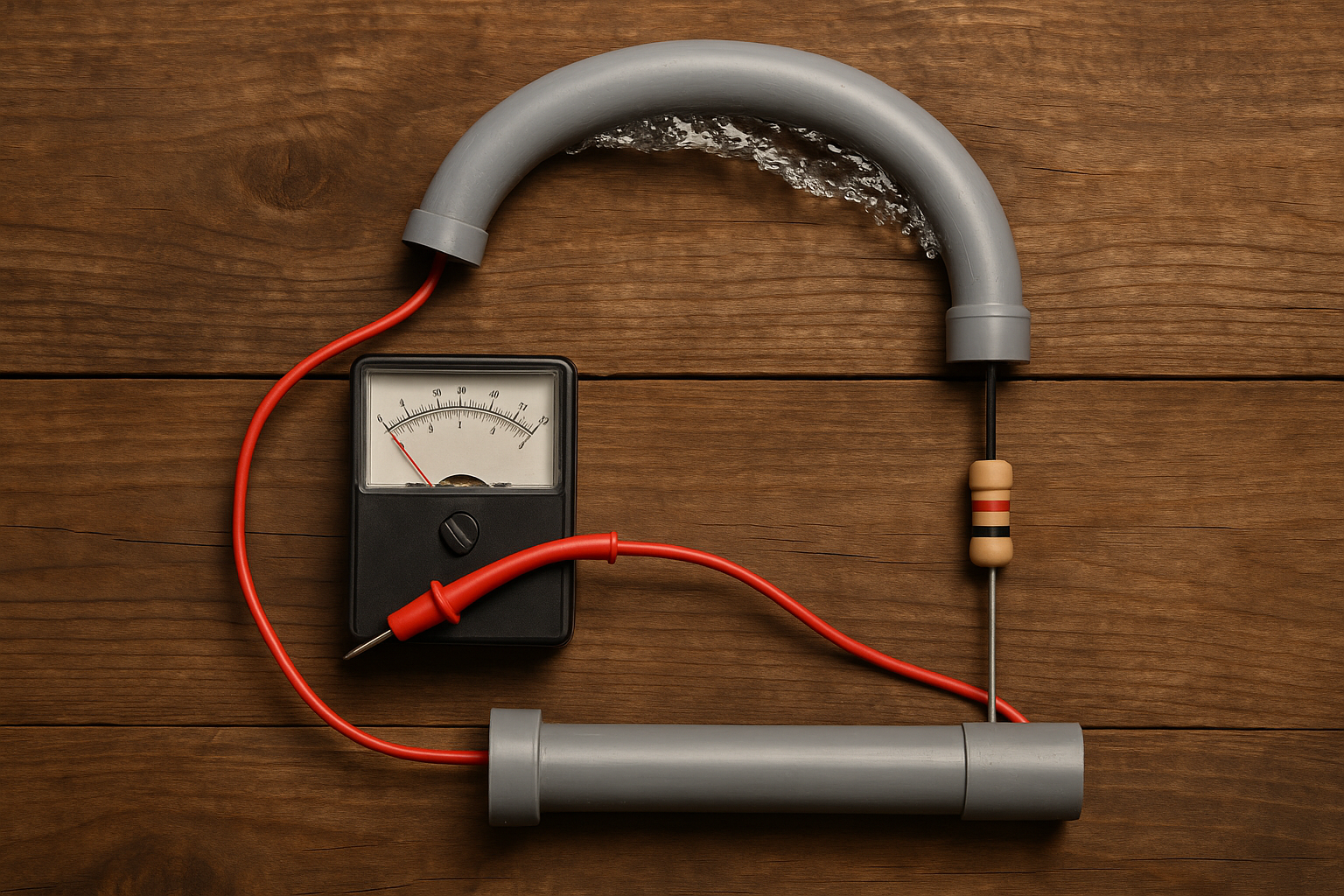 Illustration af hvad er strøm spænding og modstand