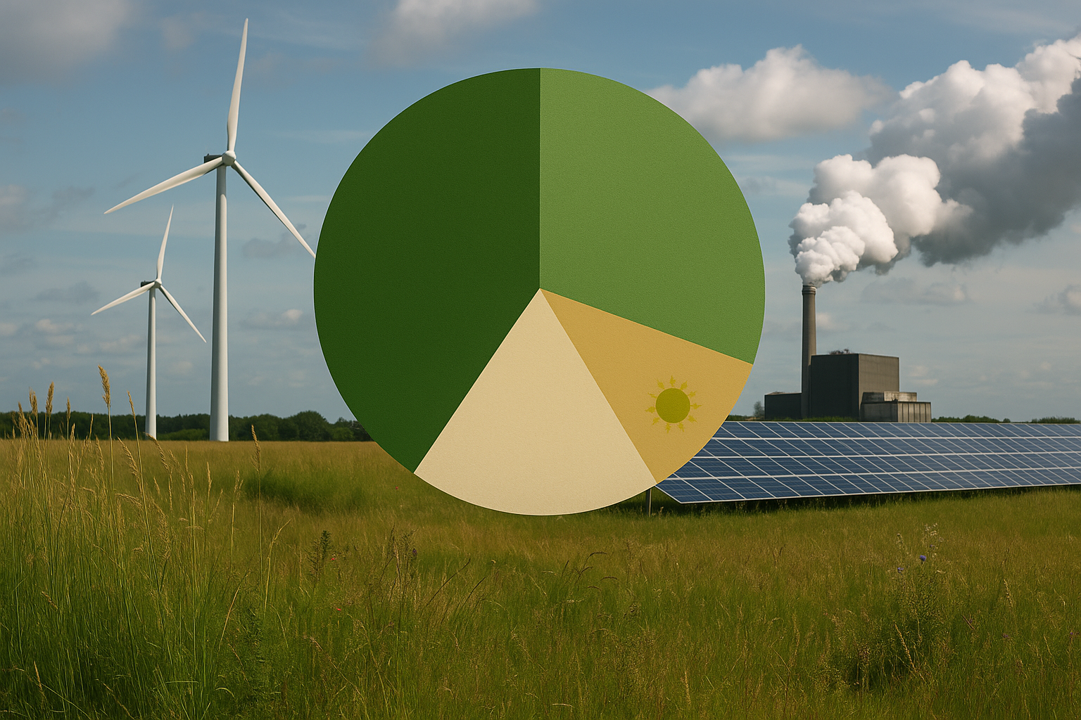 Illustration af hvor kommer el fra i danmark