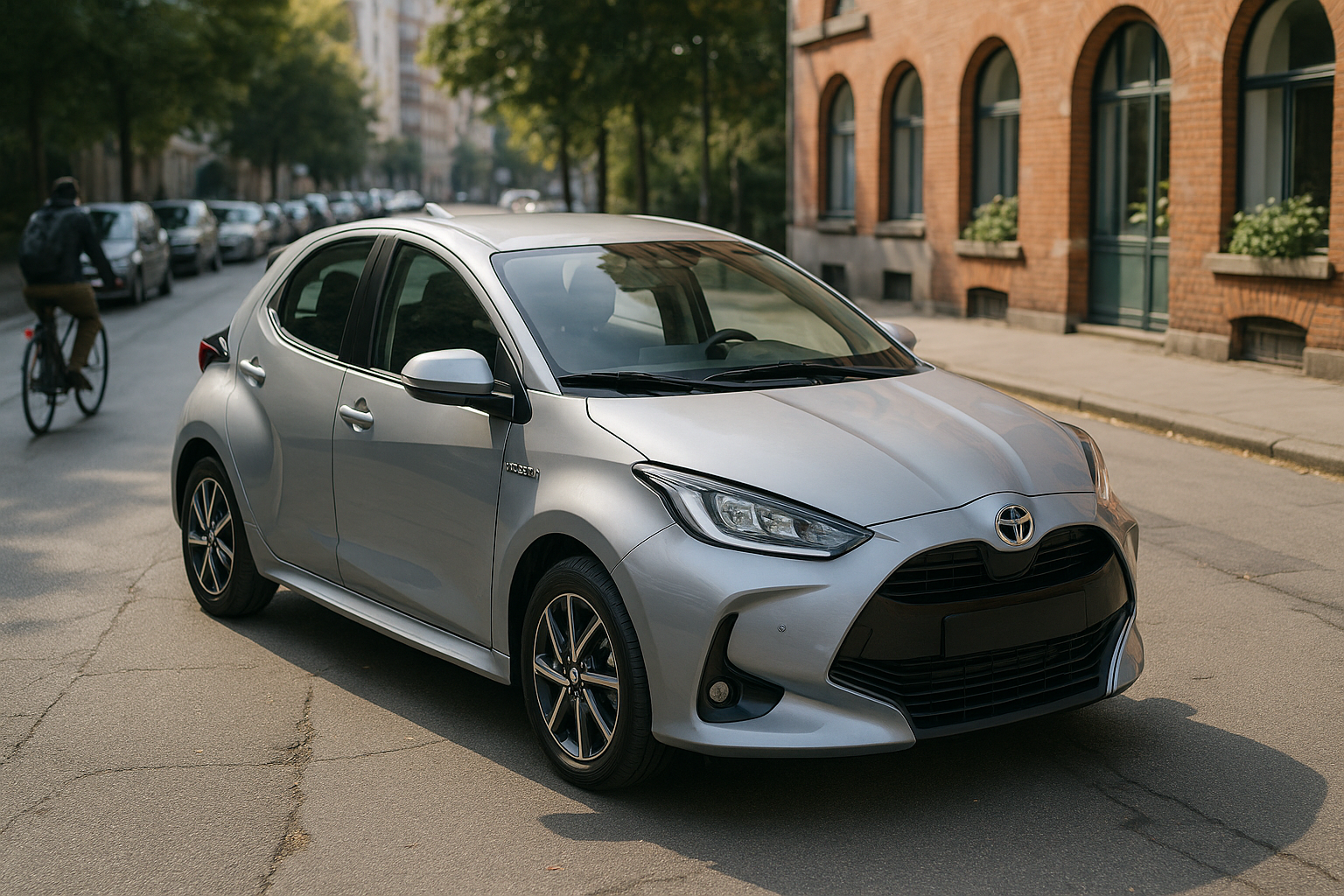 Illustration af hvor langt kan toyota yaris køre på el
