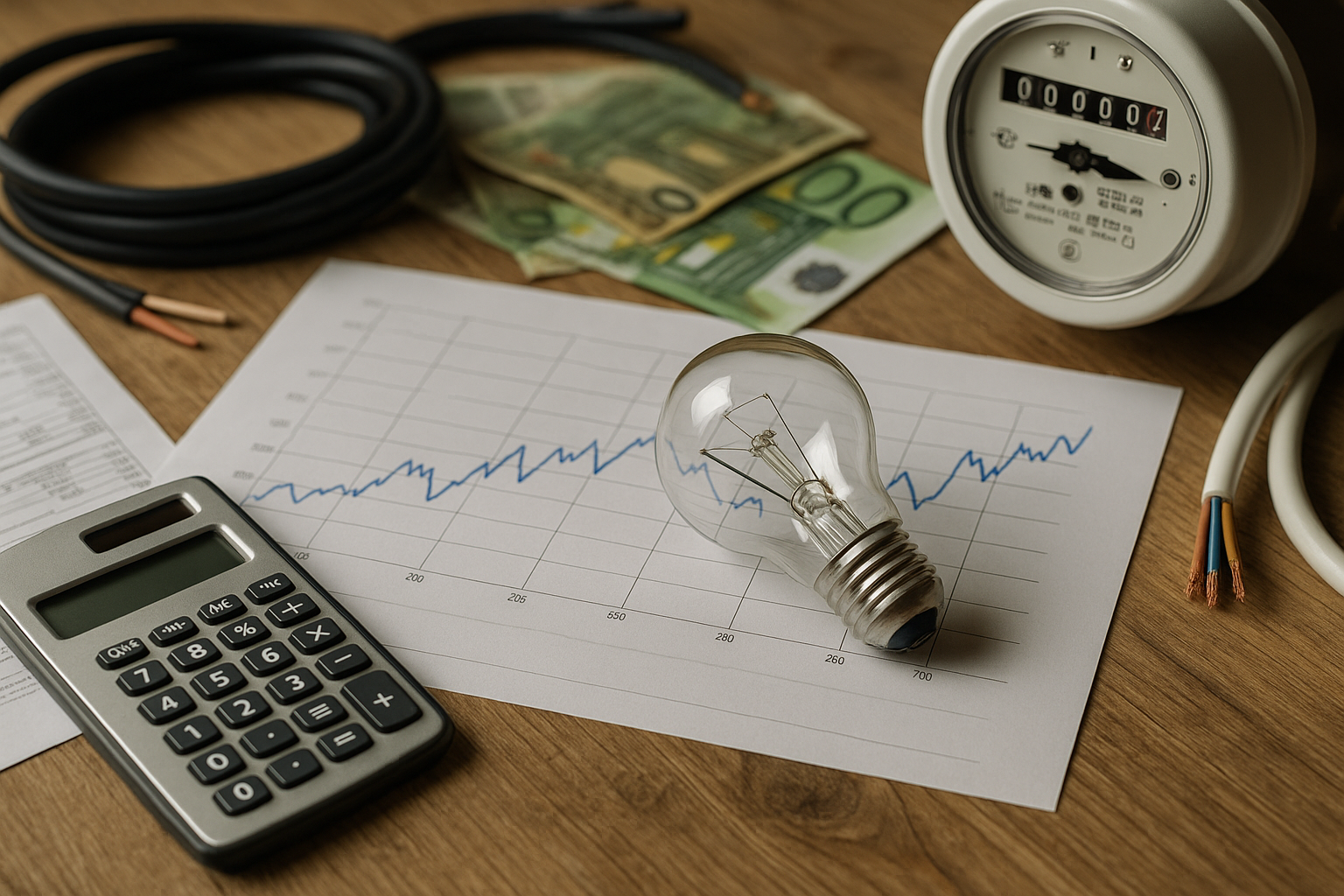 Illustration af hvor meget betaler man for el