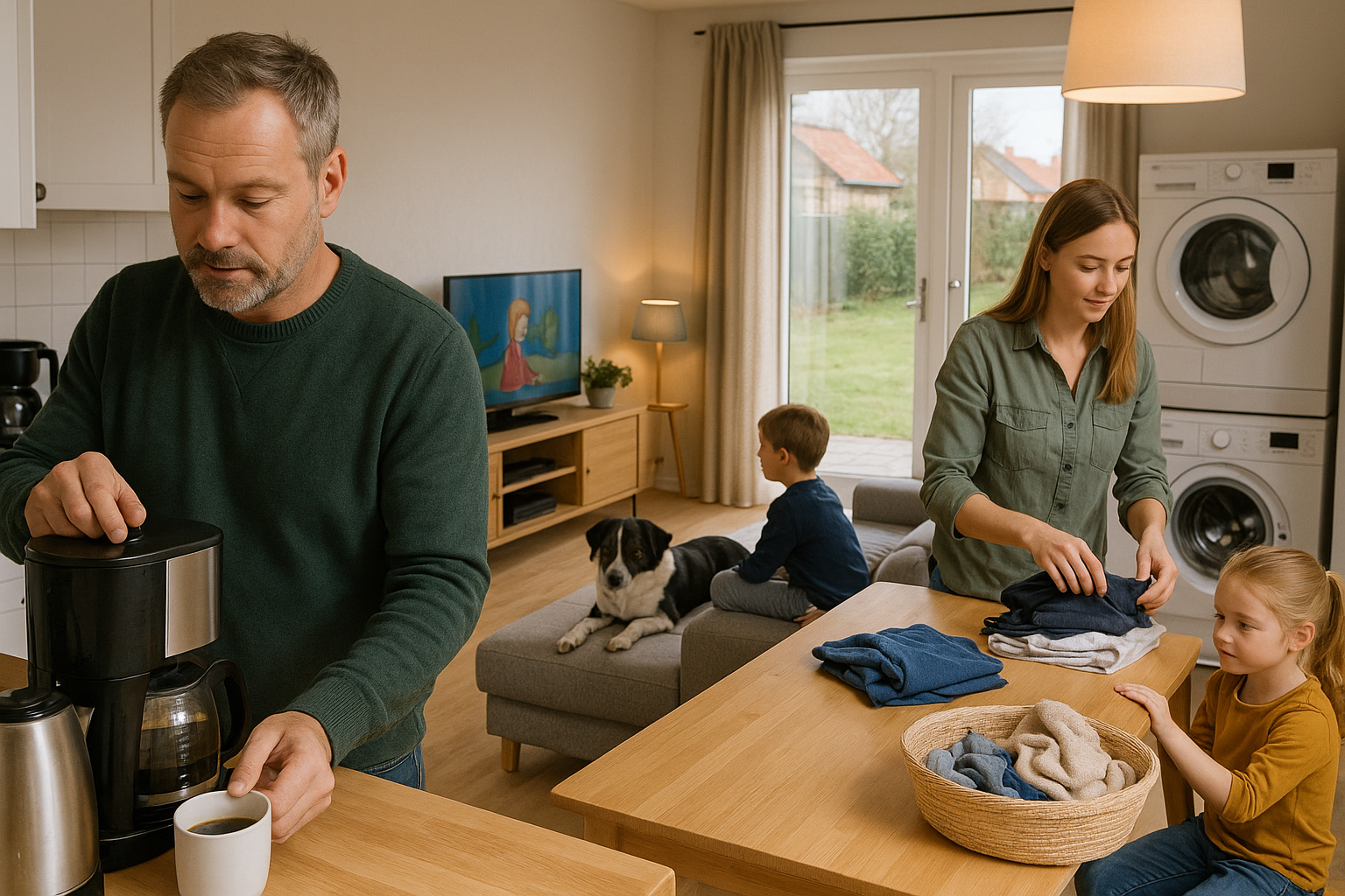 Illustration af hvor meget bruger en familie i el