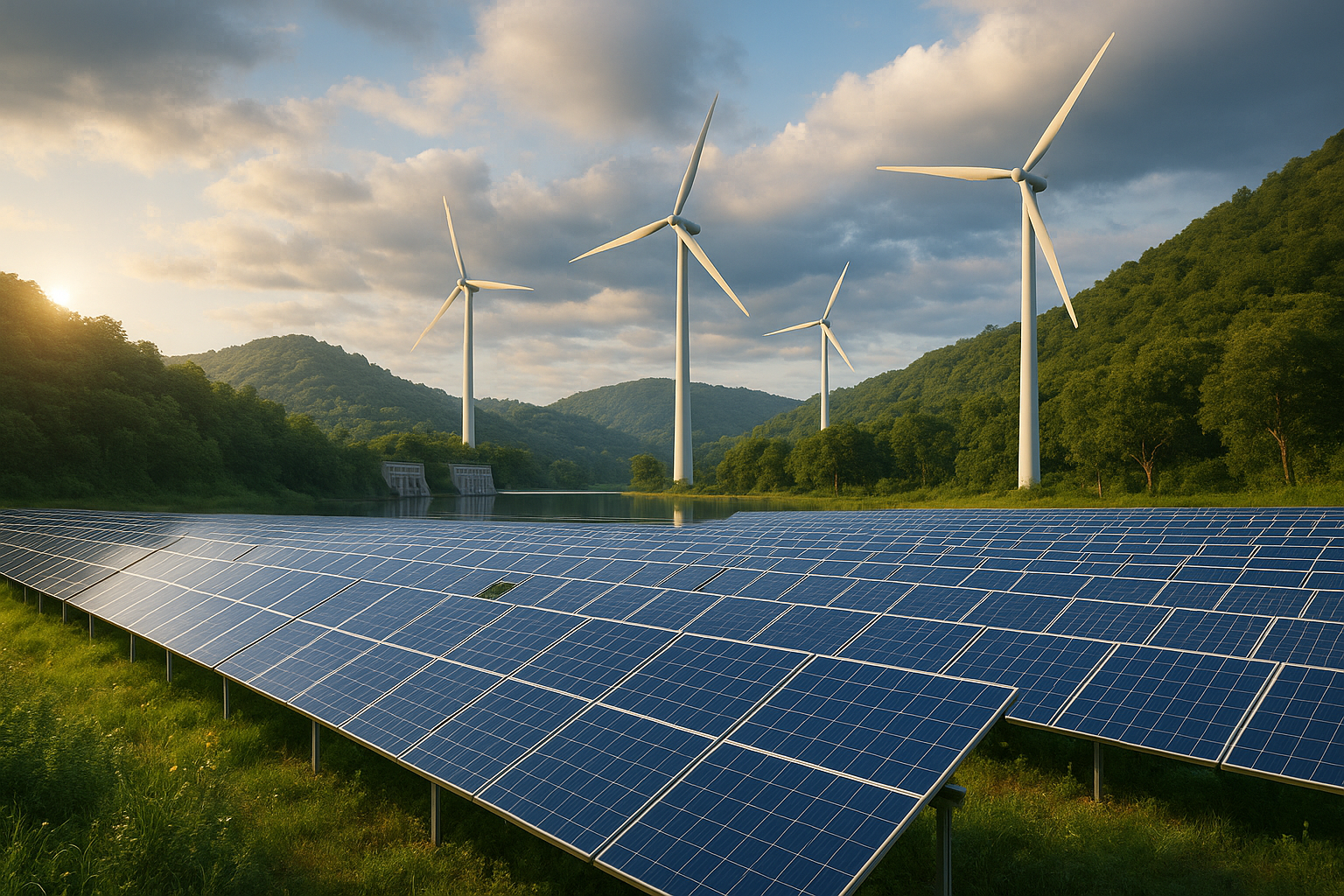 Illustration af hvor meget el stammer fra grøn energi