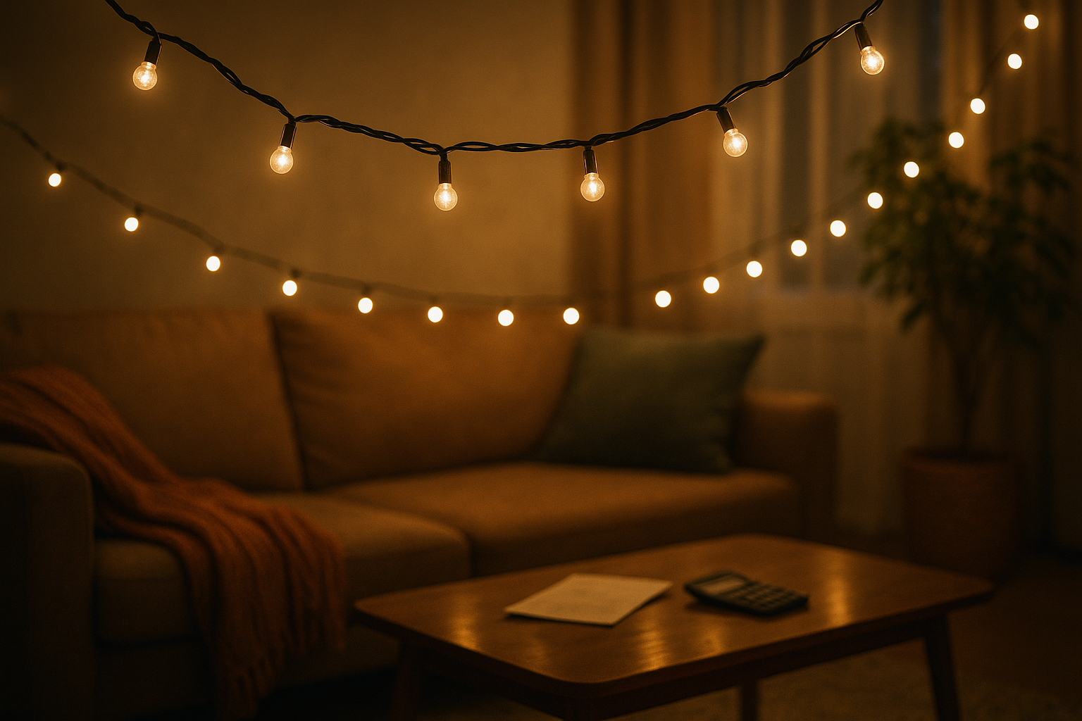 Illustration af hvor meget koster en lyskæde i strøm