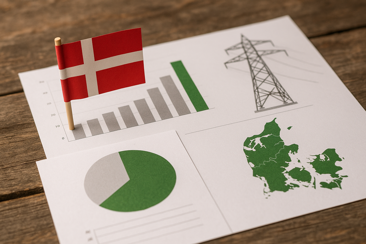 Illustration af hvor meget strøm bruger danmark årligt