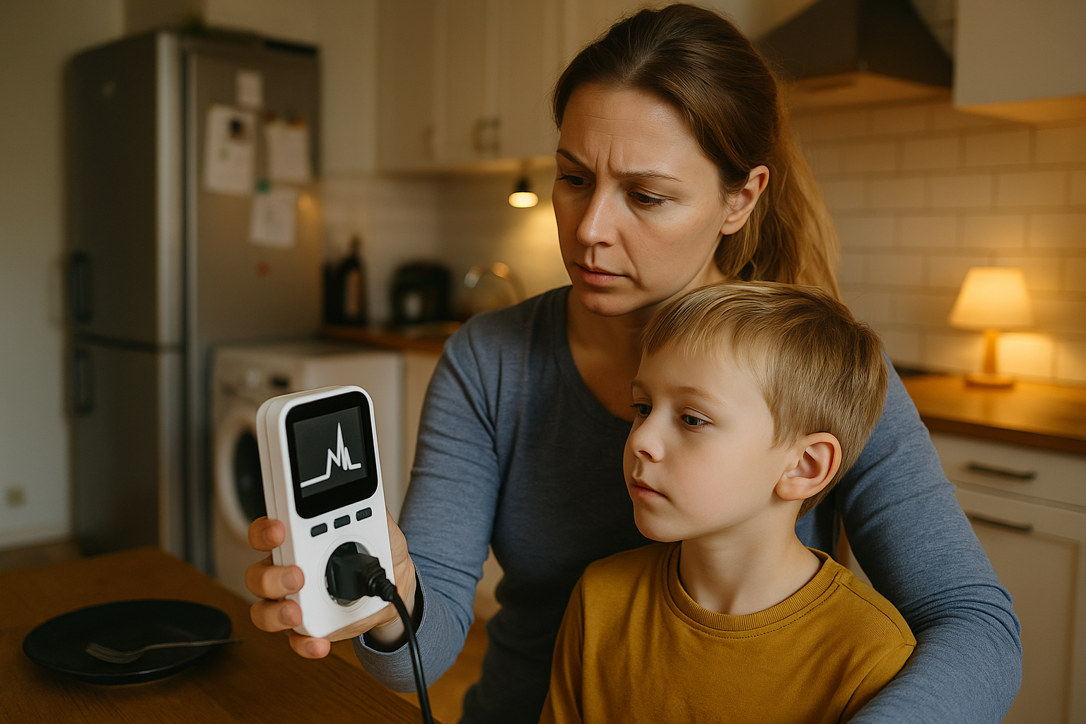 Illustration af hvor meget strøm bruger en familie?