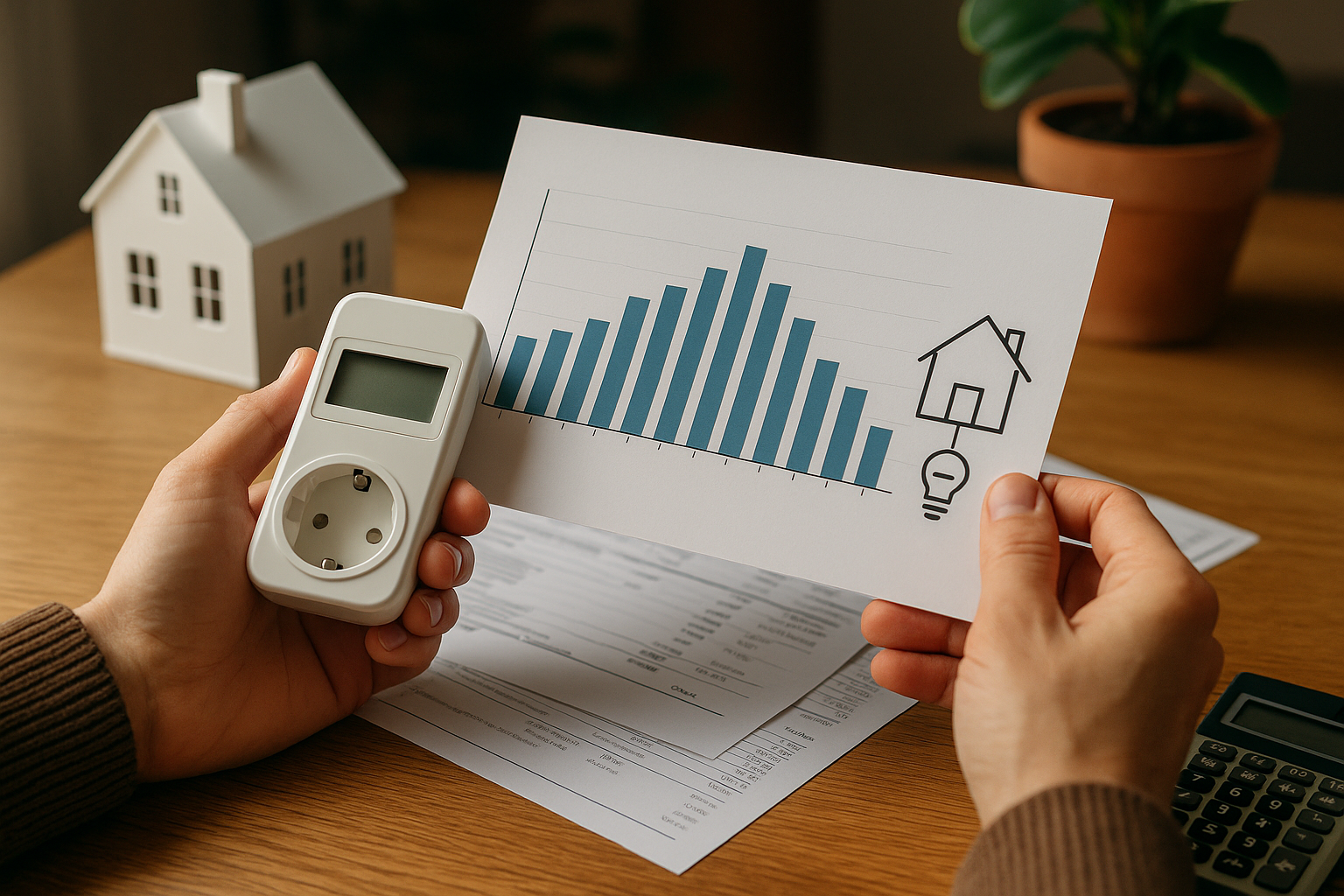 Illustration af hvor meget strøm bruger man om året