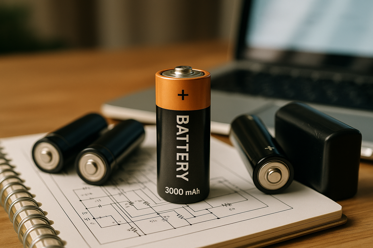 Illustration af hvor meget strøm er der i et batteri