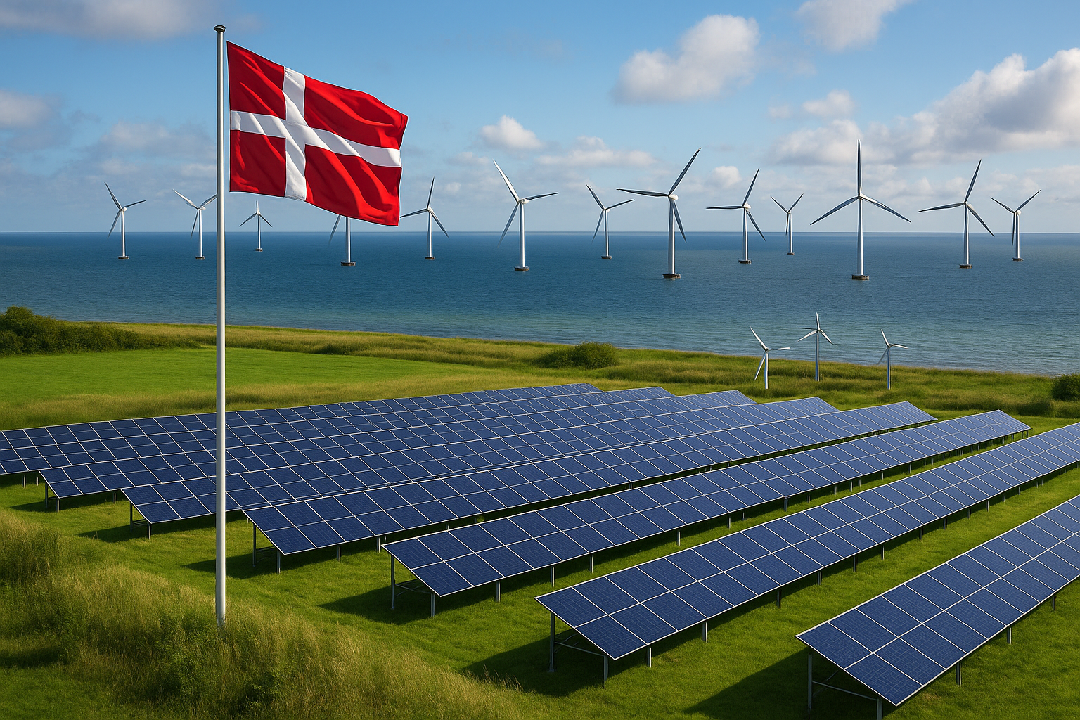 Illustration af hvor meget strøm producere danmark