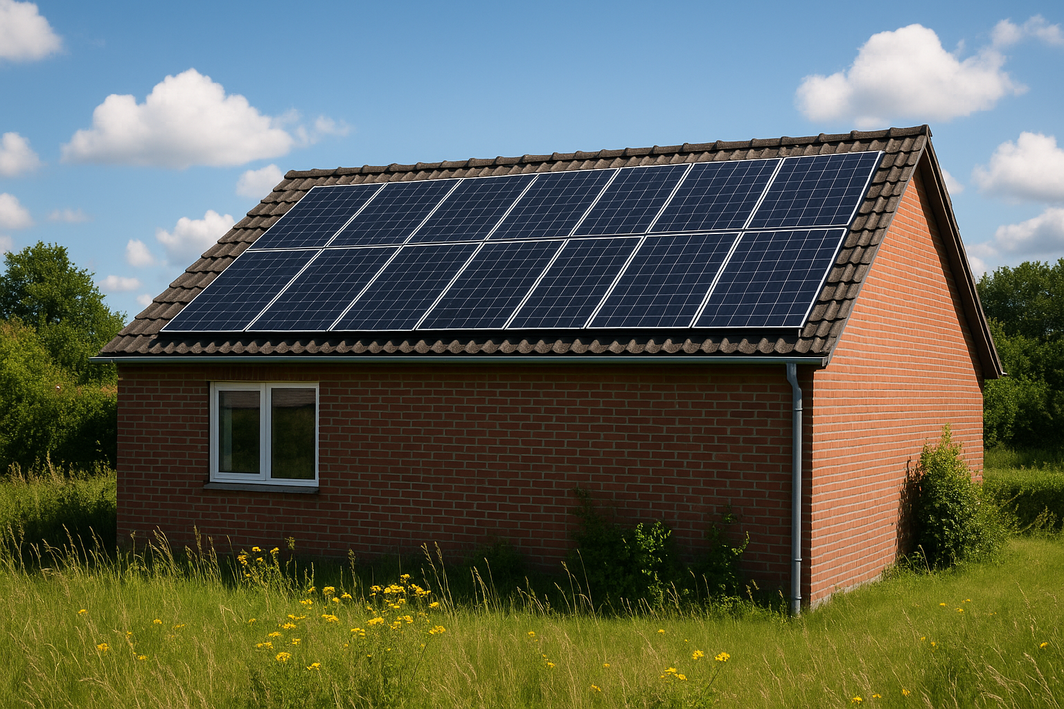 Illustration af hvor meget strøm producerer et solcelleanlæg