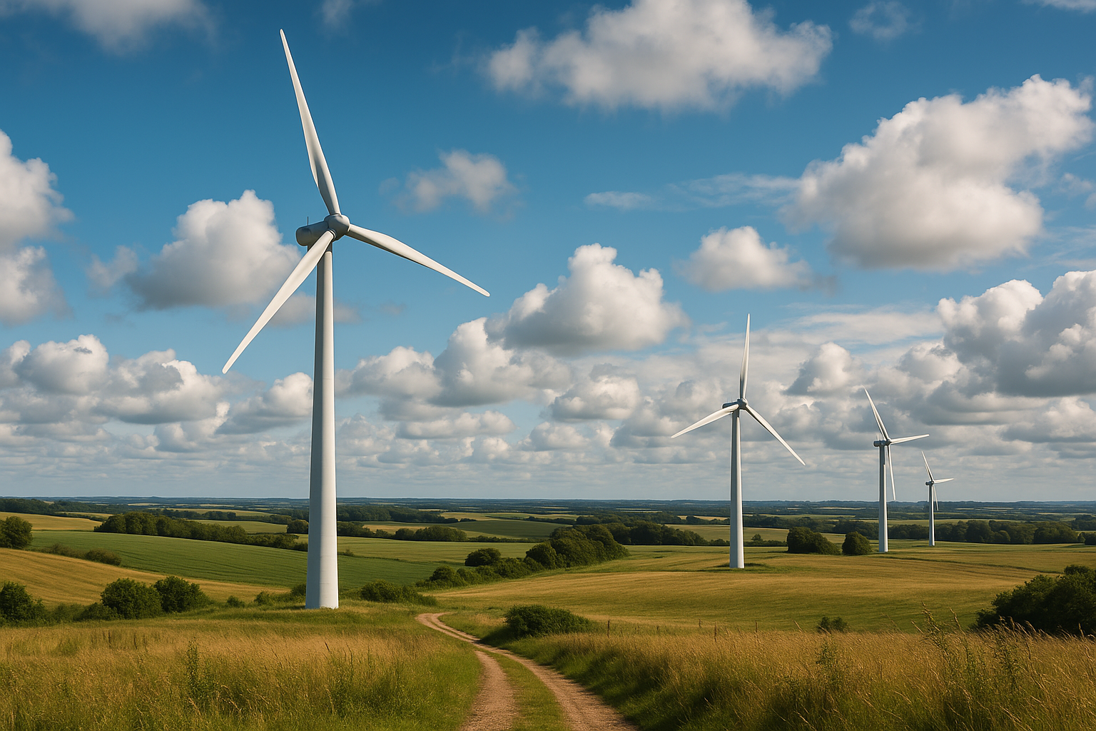 Illustration af hvordan producere vindmøller strøm