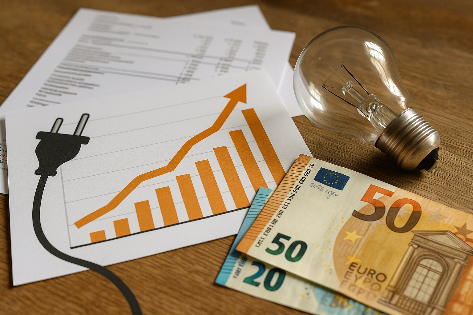 Illustration af hvorfor er el steget