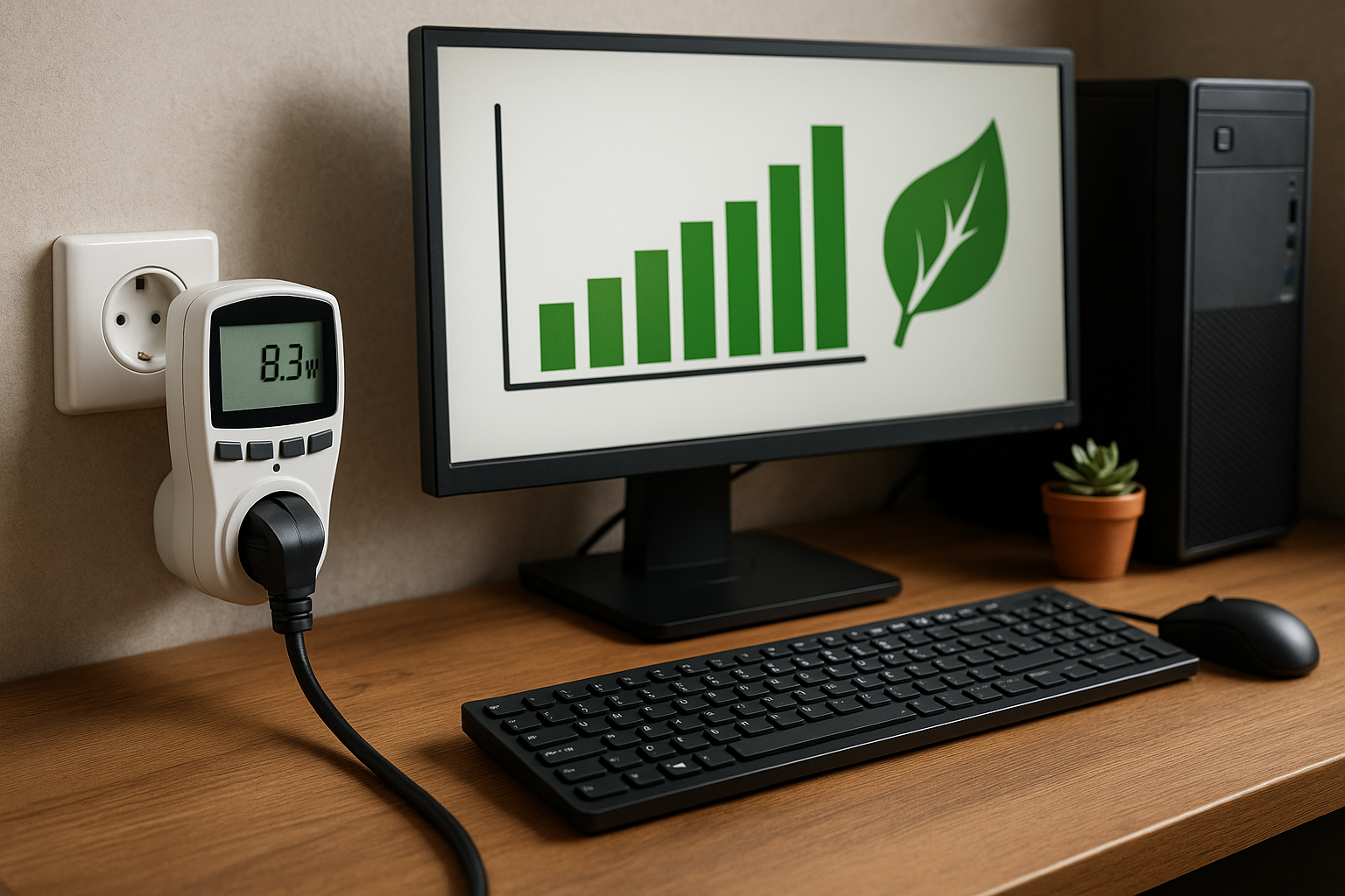 Illustration af hvad bruger en computer i strøm