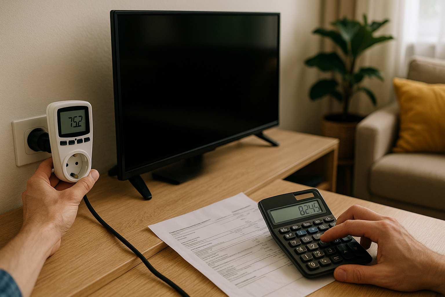 Illustration af hvad koster fjernsyn i strøm