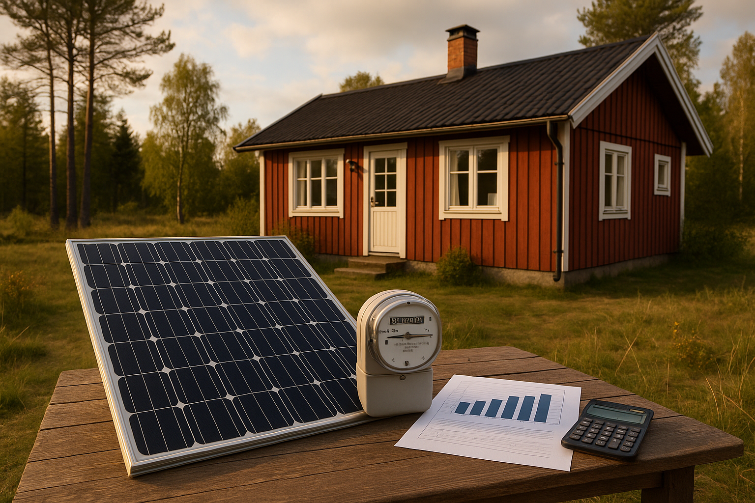 Illustration af hvad koster strøm i sommerhus