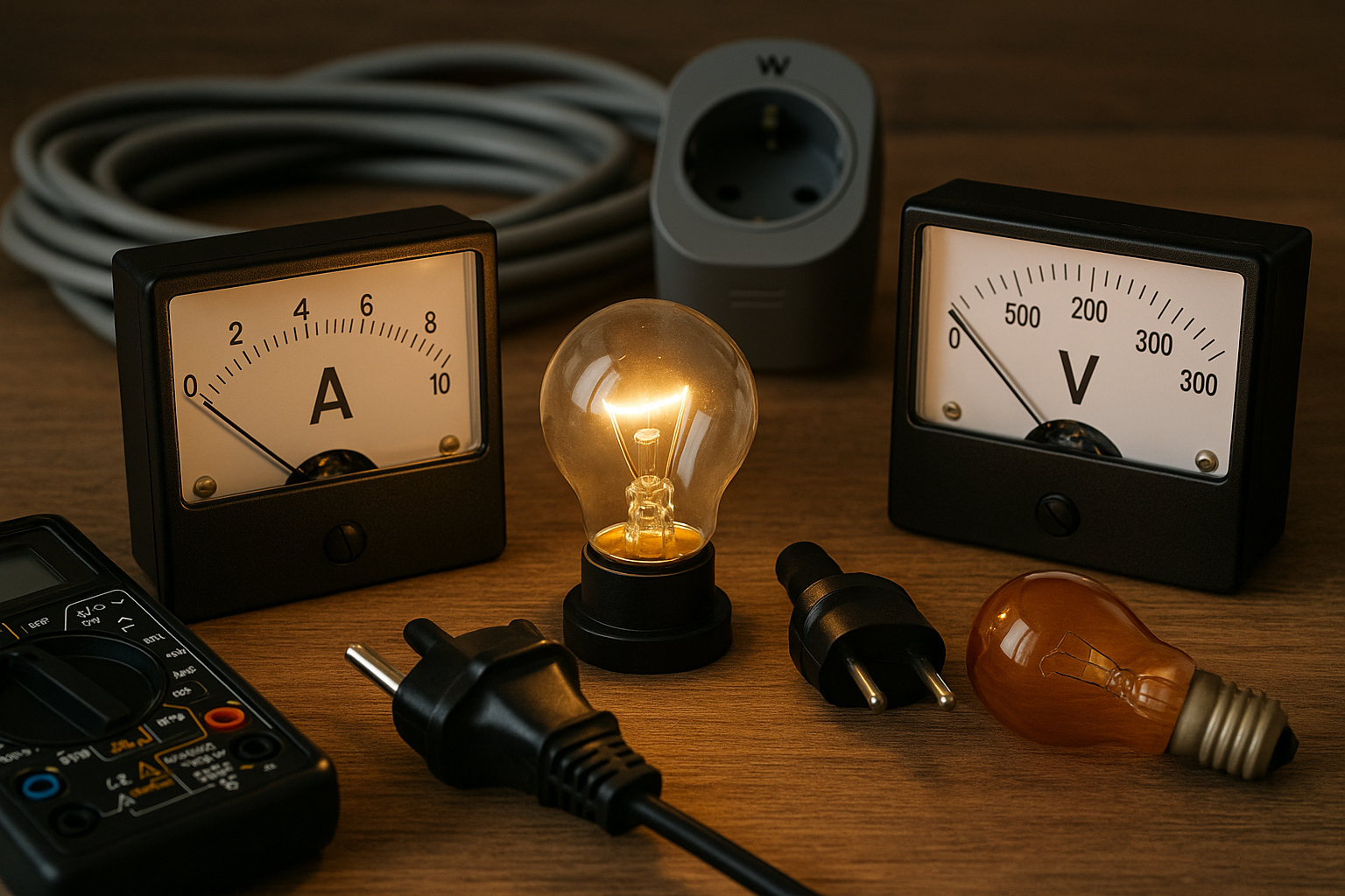 Illustration af hvad måler man strøm i