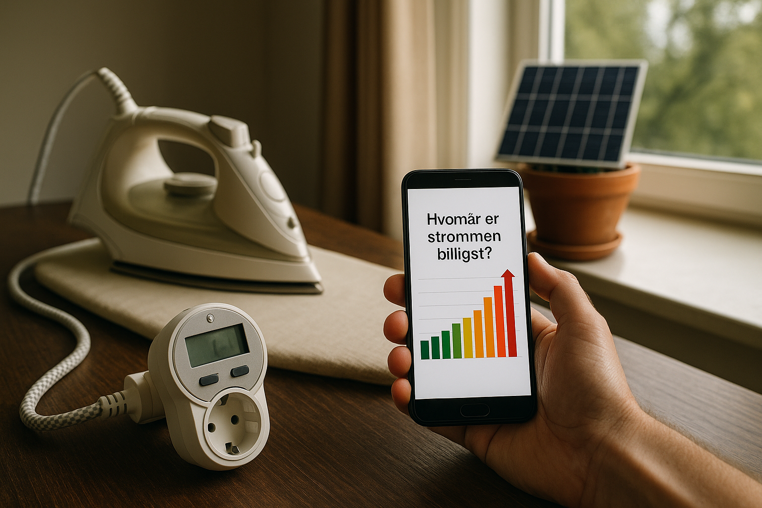 Illustration af hvad tid er el billigst?