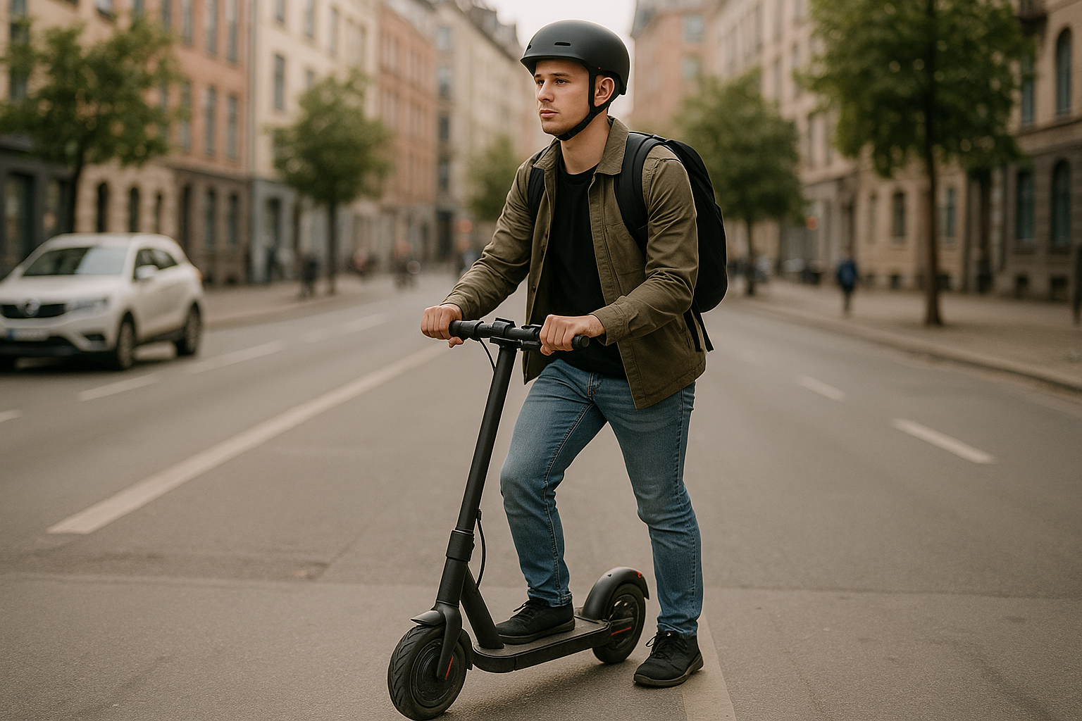 Illustration af hvor gammel for at køre el løbehjul