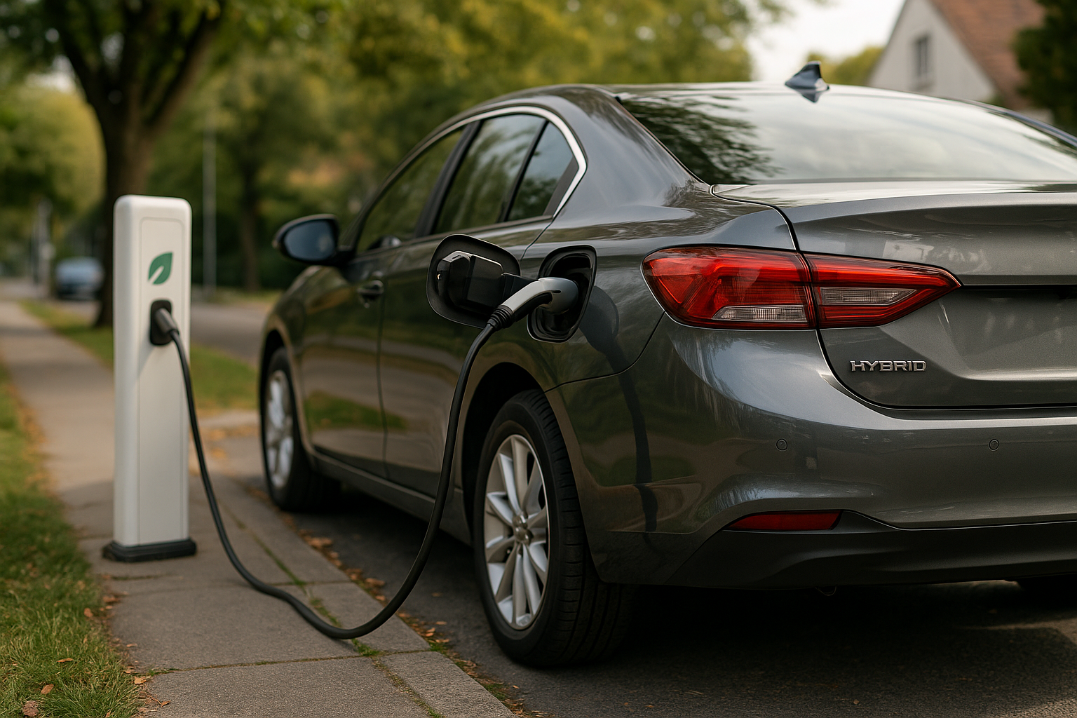 Illustration af hvor langt kan en hybridbil køre på el