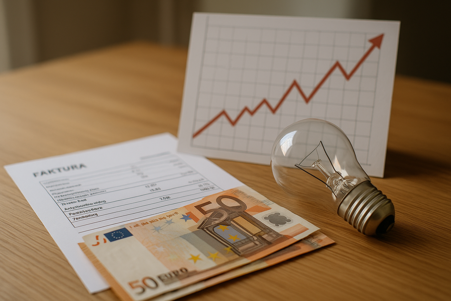 Illustration af hvor mange procent stiger el