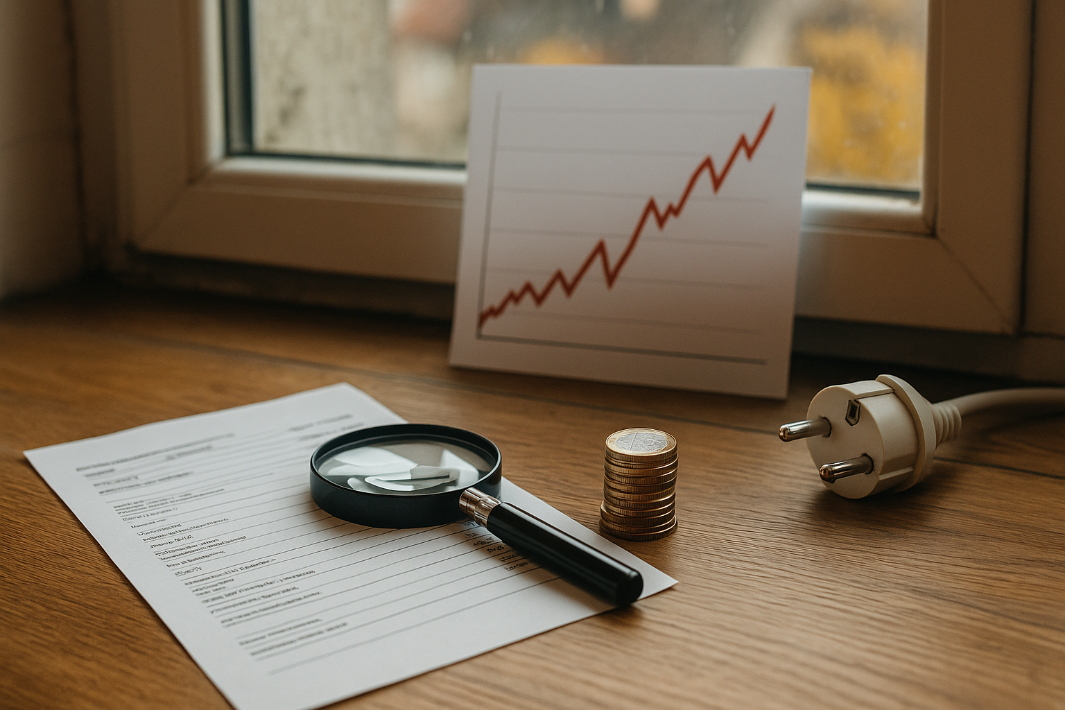 Illustration af hvor meget er strøm steget i pris