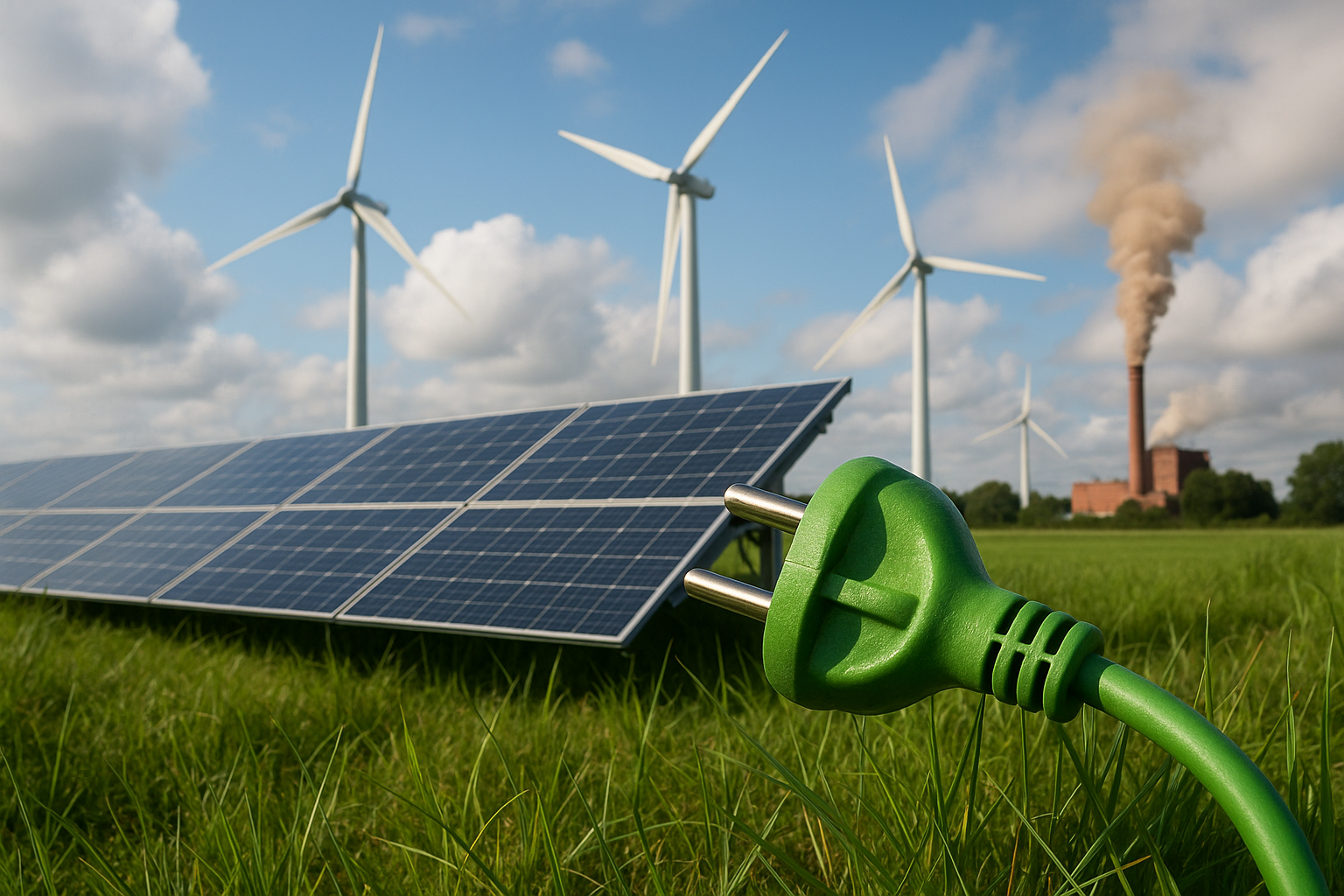 Illustration af hvor meget grøn el anvendes i danmark