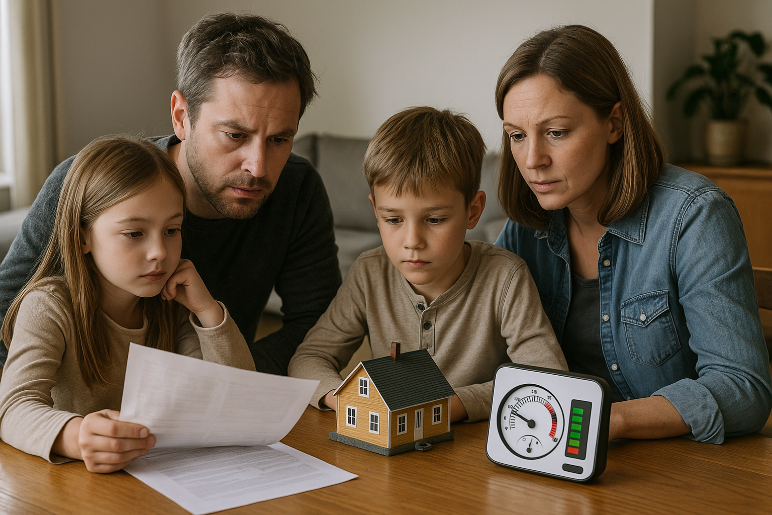 Illustration af hvor meget strøm bruger en familie i gennemsnit
