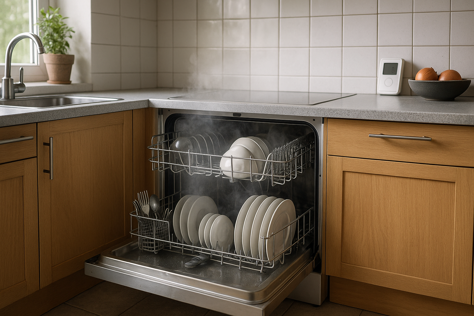 Illustration af hvor meget strøm bruger en opvaskemaskine pr gang