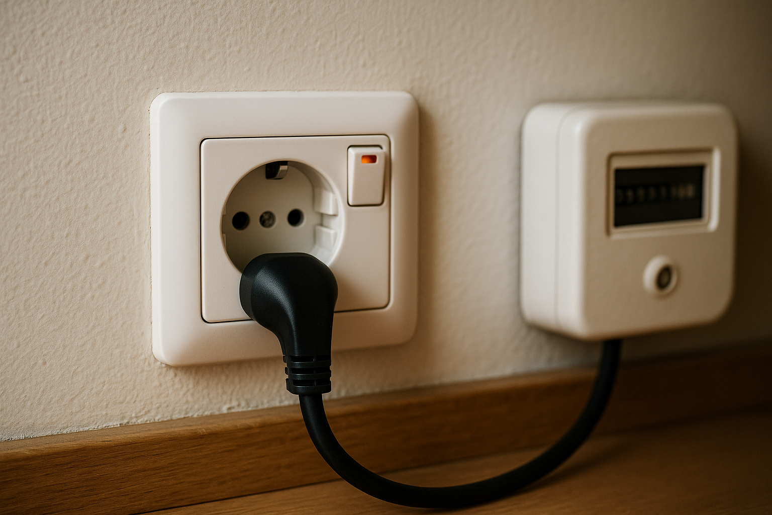 Illustration af hvor meget strøm bruger en tændt stikkontakt