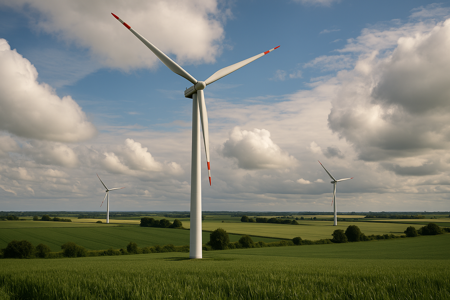 Illustration af hvor meget strøm producere en vindmølle?