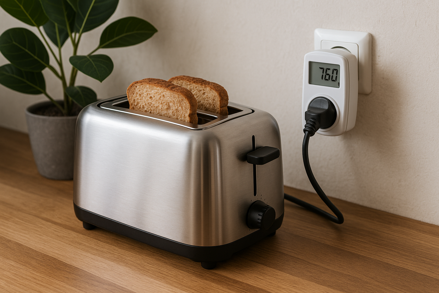 Illustration af hvad bruger en brødrister i strøm