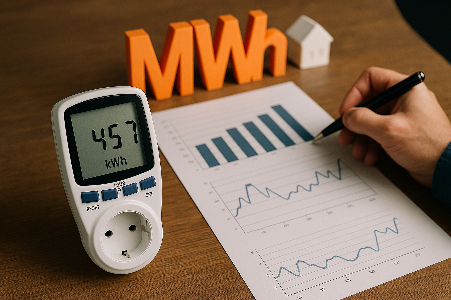 Illustration af hvad er en mwh el