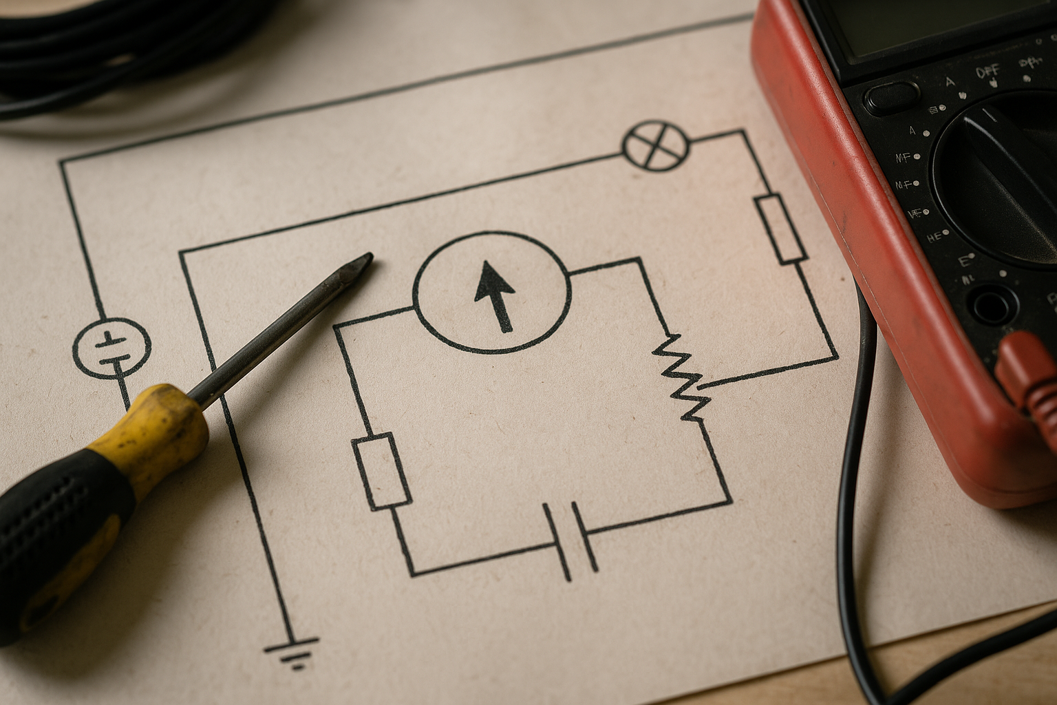 Illustration af hvad er l i strøm