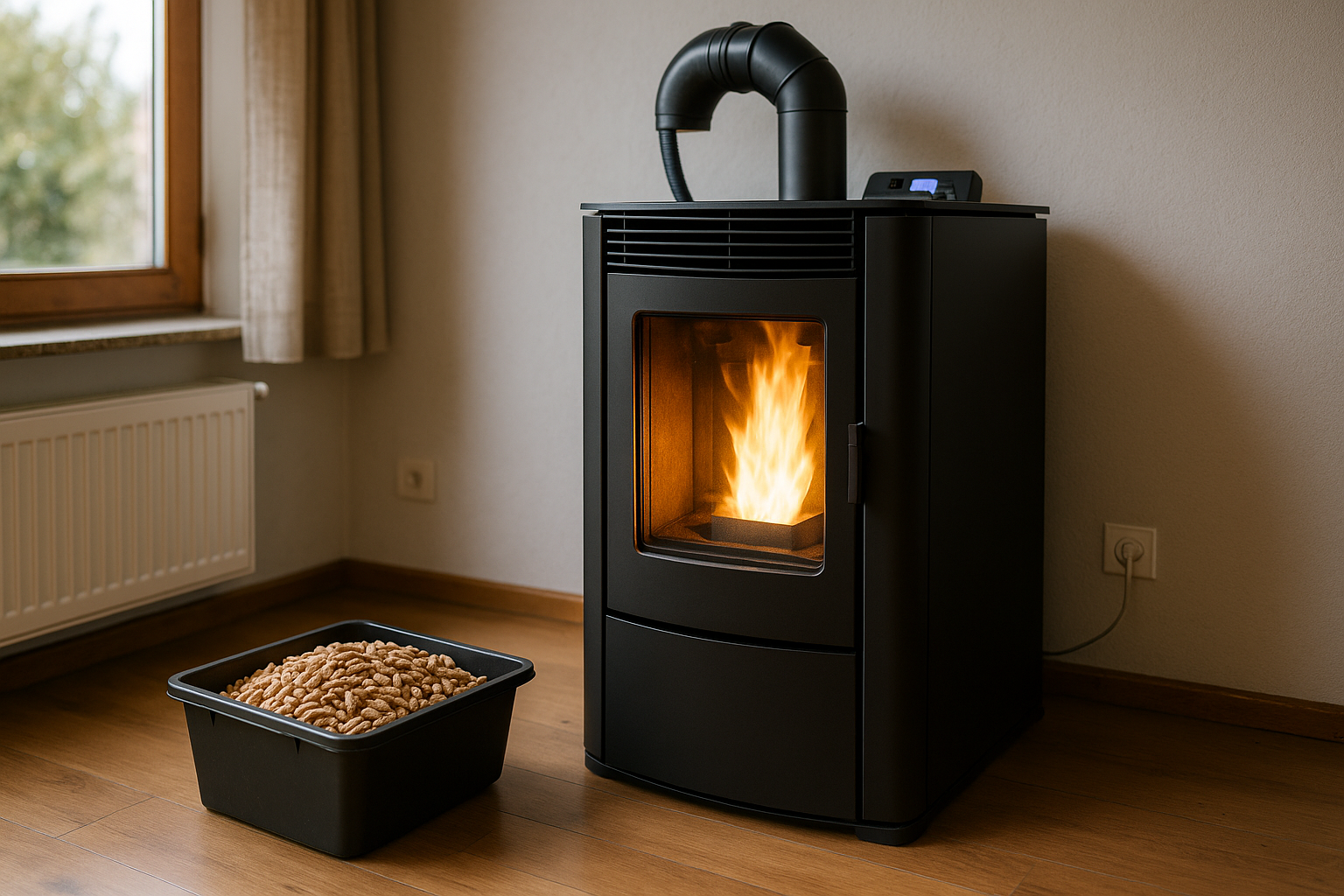 Illustration af hvad koster en pilleovn i strøm