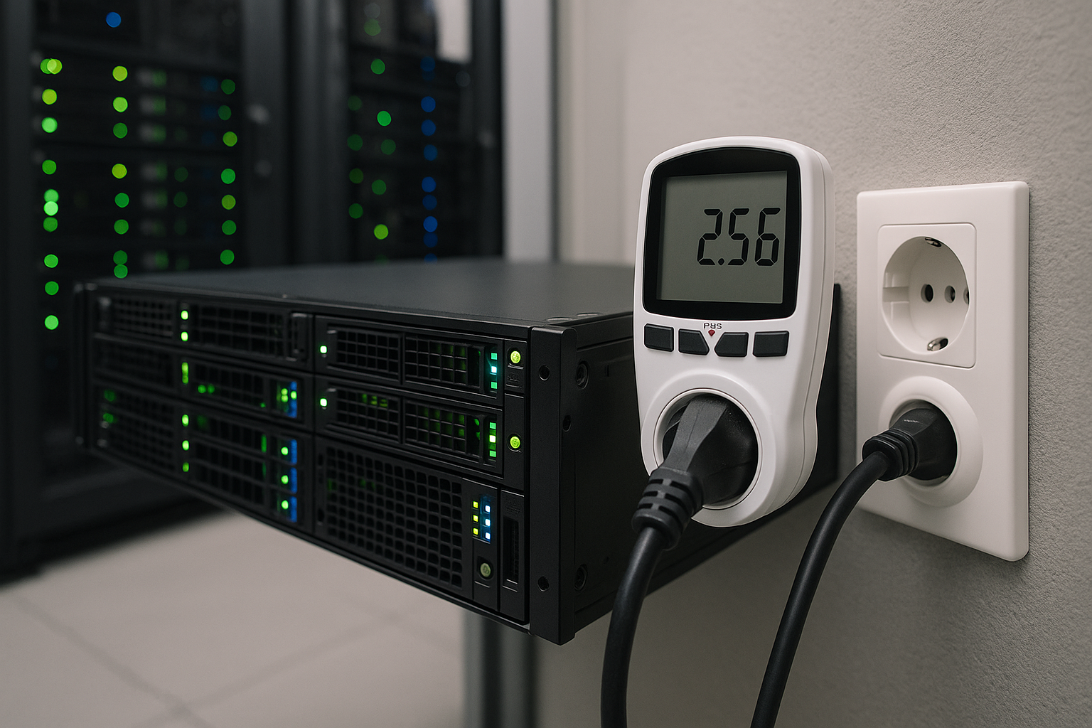 Illustration af hvad koster en server i strøm