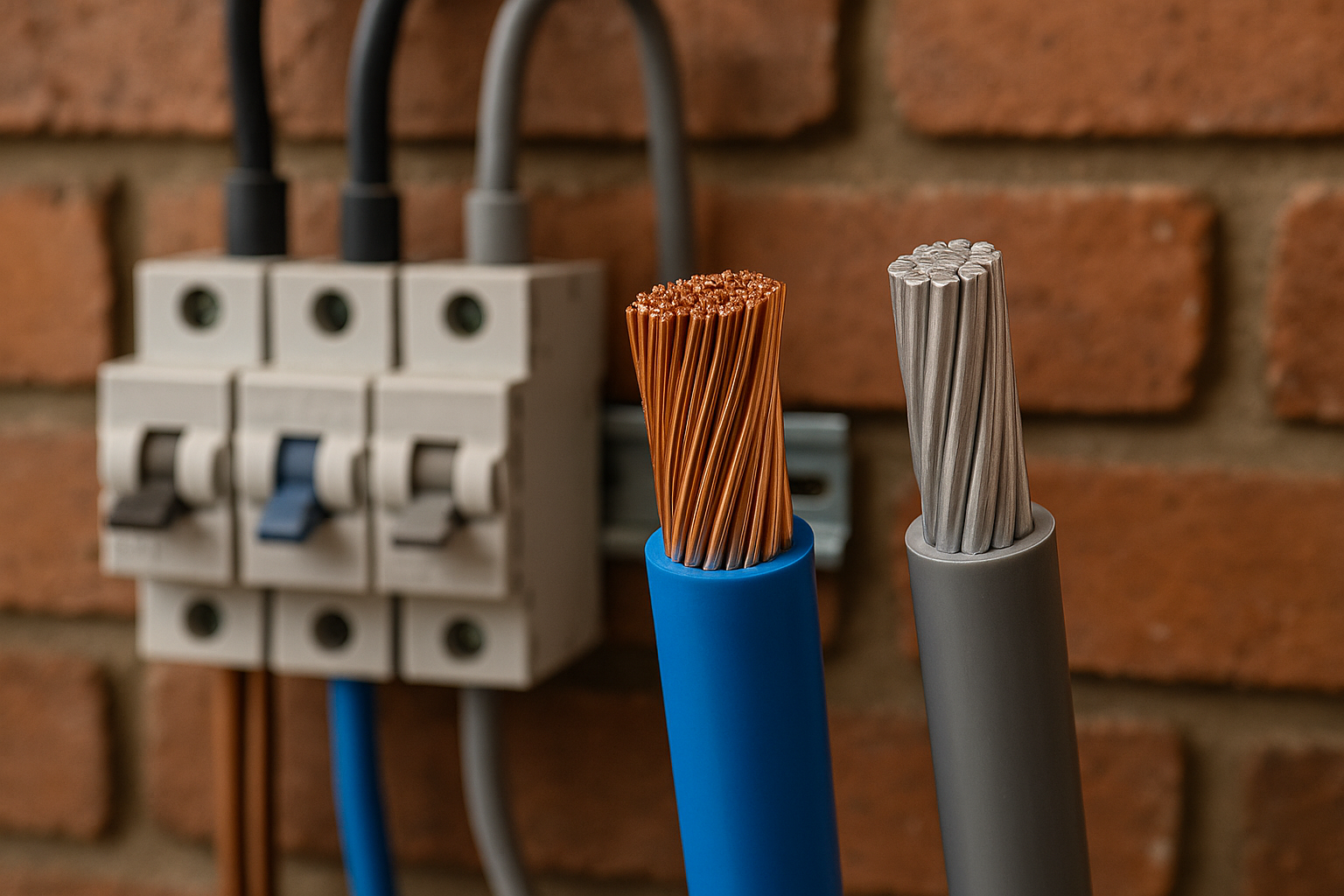 Illustration af hvilket metal bruges til el-ledninger