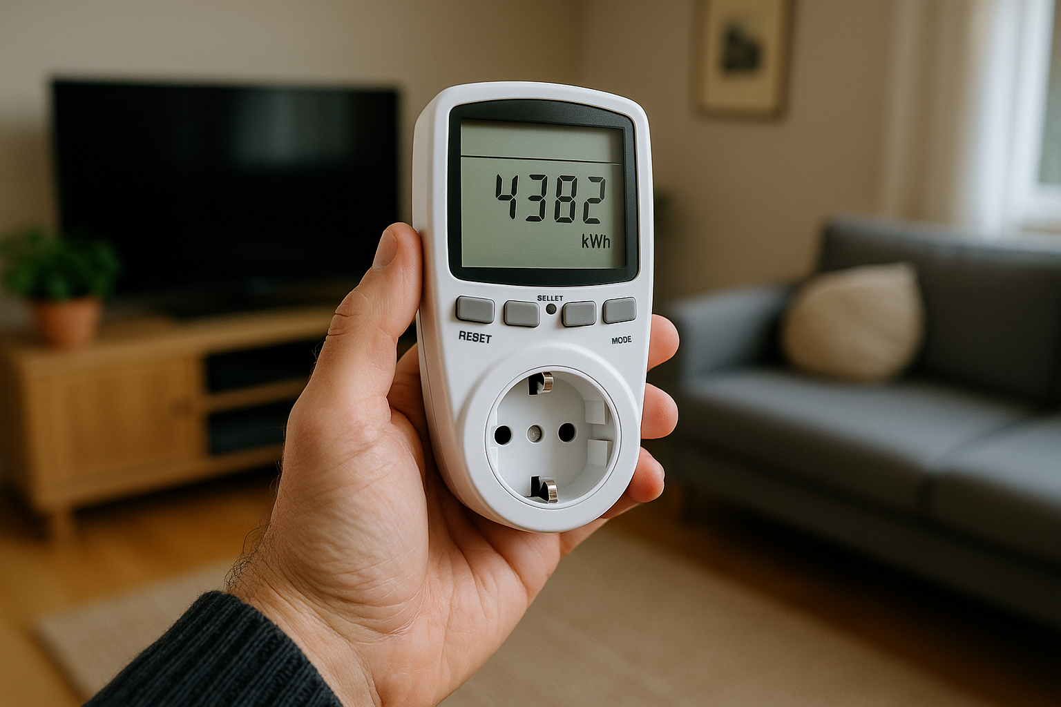 Illustration af hvor meget el bruger en hustand