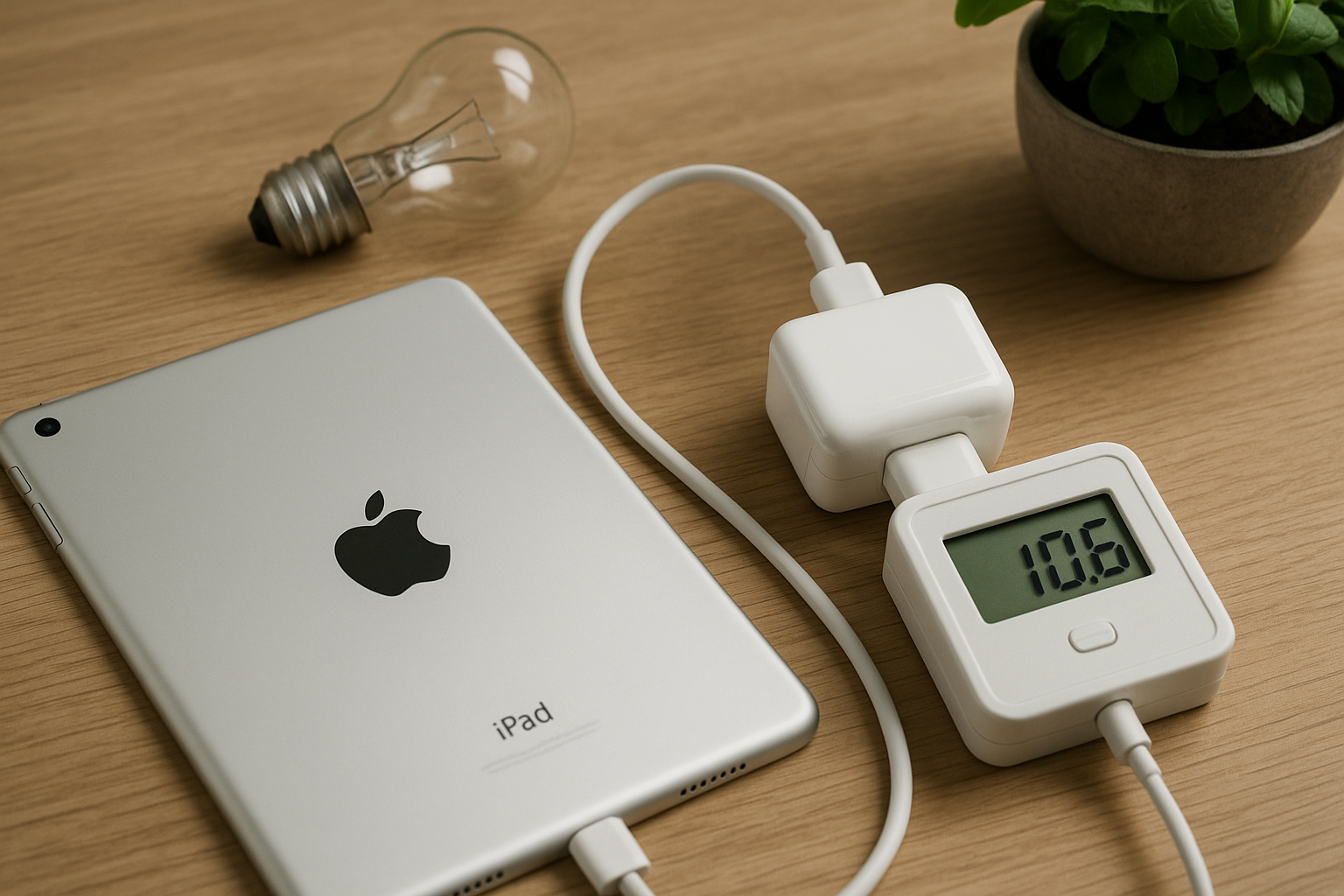 Illustration af hvor meget strøm bruger en ipad oplader