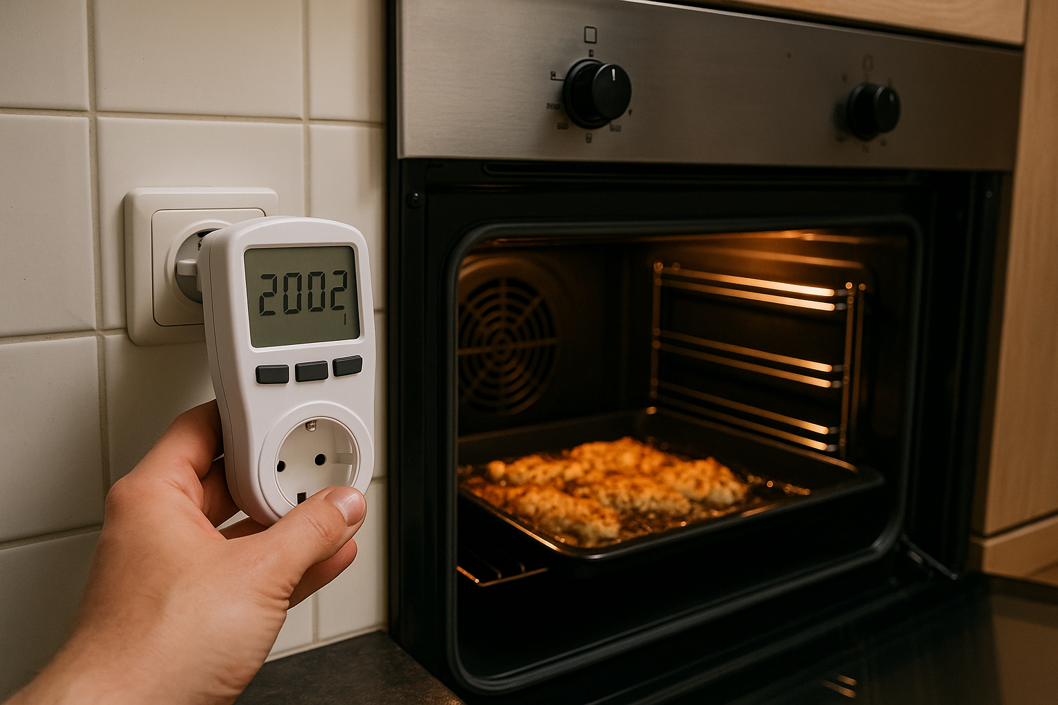 Illustration af hvor meget strøm bruger en varmluftsovn