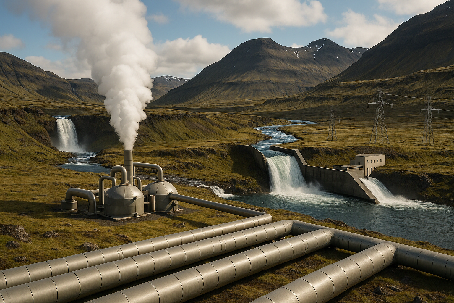 Illustration af hvordan får island strøm