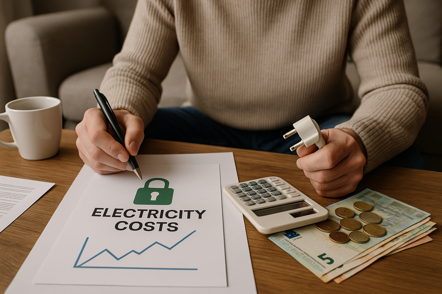 Illustration af hvordan fungerer fastpris strøm