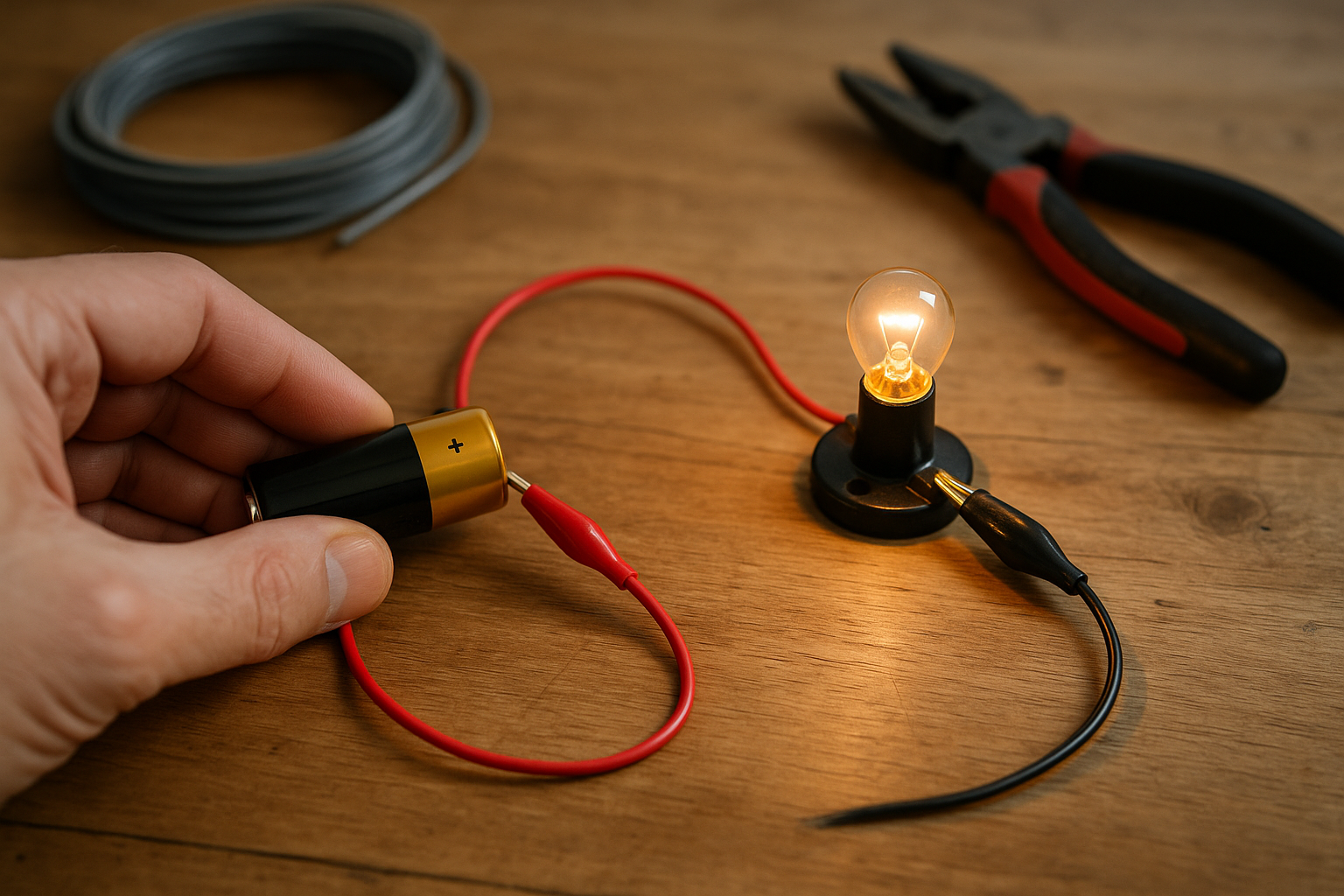 Illustration af hvordan laver man strøm forsøg