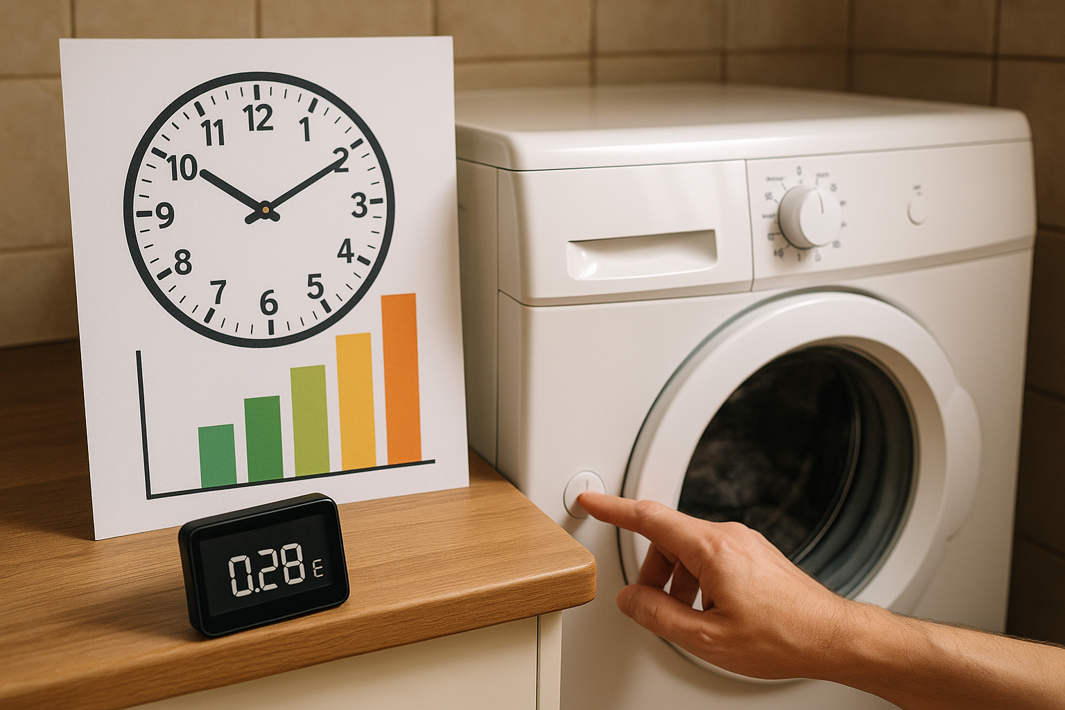 Illustration af hvornår er strøm billigst?