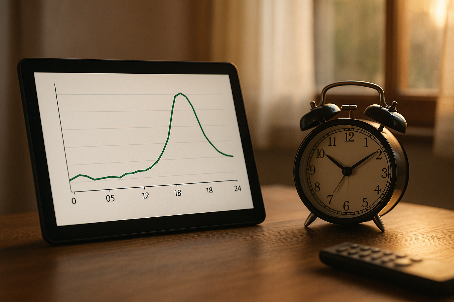Illustration af hvornår på døgnet er strøm dyrest